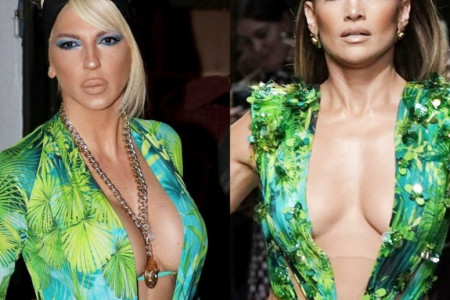 Jelena Karleuša u kreaciji koja je podsetila na najpoznatiju "golu" haljinu Dženifer Lopez! (foto)