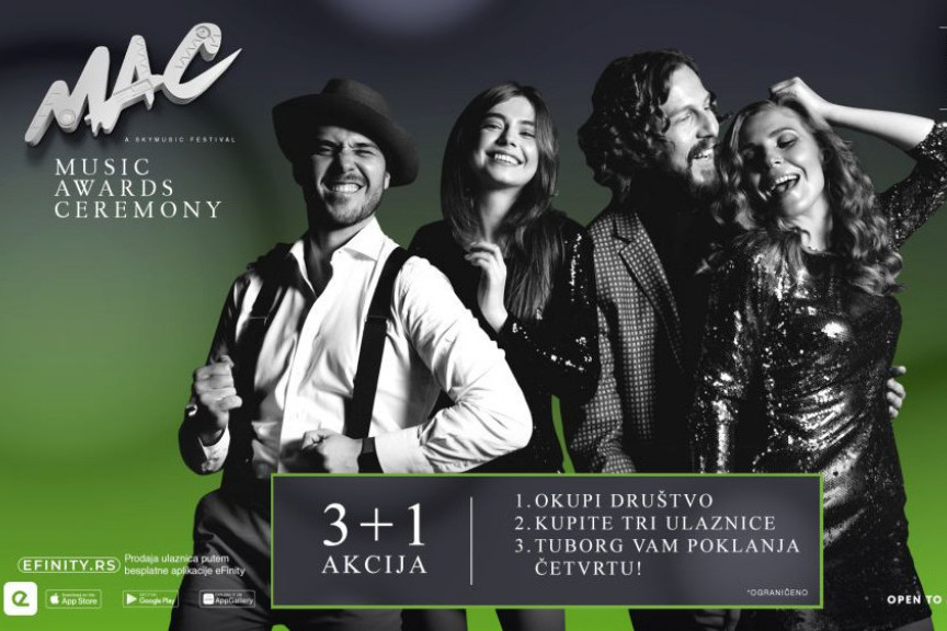 Počela omiljena akcija 3+1 za Music Awards Ceremony Počela omiljena akcija 3+1 za Music Awards Ceremony