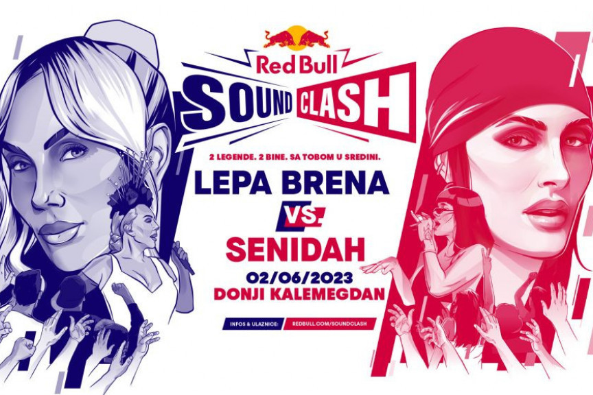 Lepa Brena i Senidah u muzičkom okršaju veka:  Red Bull SoundClash 2. juna na Donjem Kalemegdanu