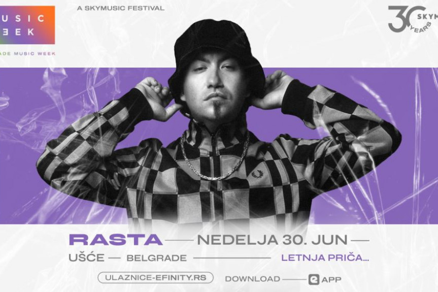 Belgrade Music Week: Rasta se pridružuje impresivnoj listi hedlajnera – nastup zakazan za nedelju, 30. jun Belgrade Music Week: Rasta se pridružuje impresivnoj listi hedlajnera – nastup zakazan za nedelju, 30. jun
