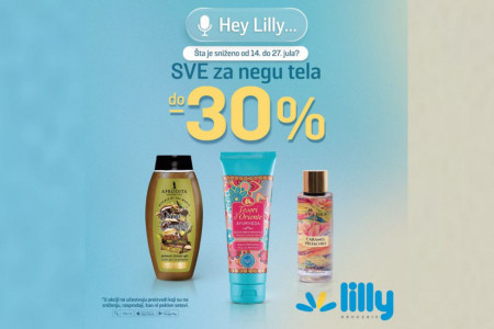 Festival tela u Lily-ju: Popusti do -30% na sve za negu tela od 14. do 27. jula!