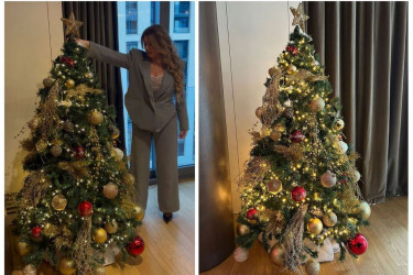 Novogodišnja idila u domu Viki Miljković: Folk zvezda okitila dve jelke – ne zna se koja je lepša! (FOTO)